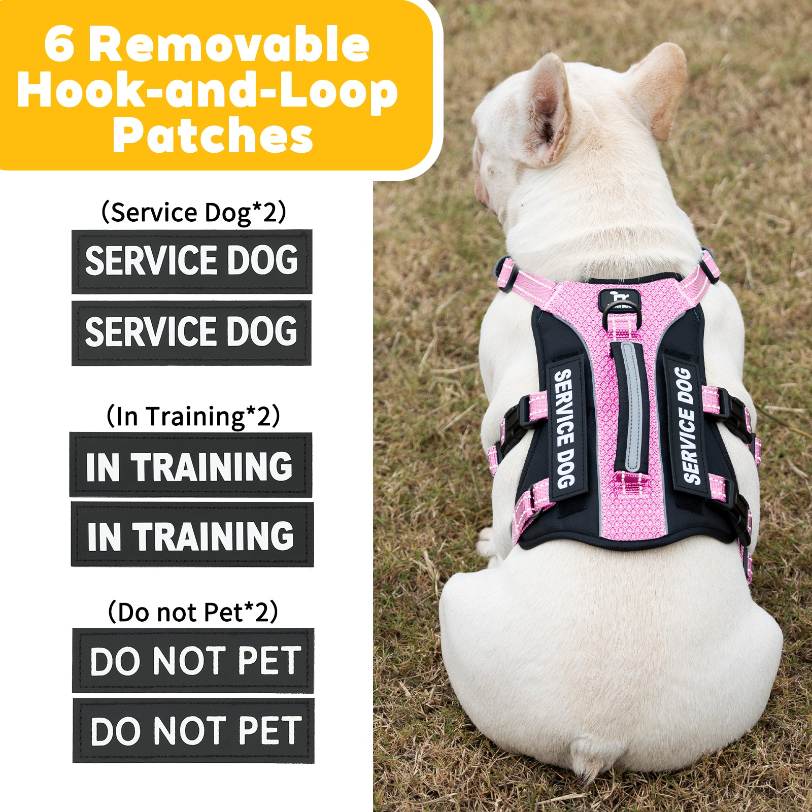 GuardPatchPro Reflective dog harness coverage and fit details