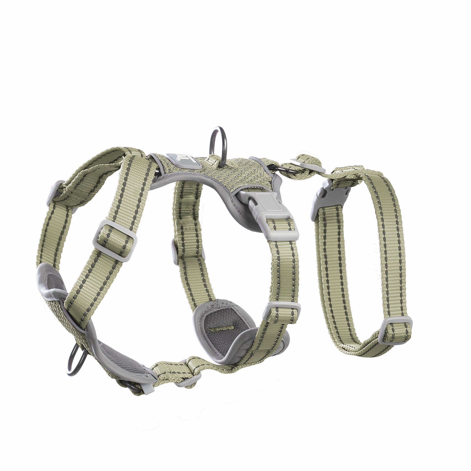 Army Green Two-in-OneGuard Reflective escape-resistant dog harness product image