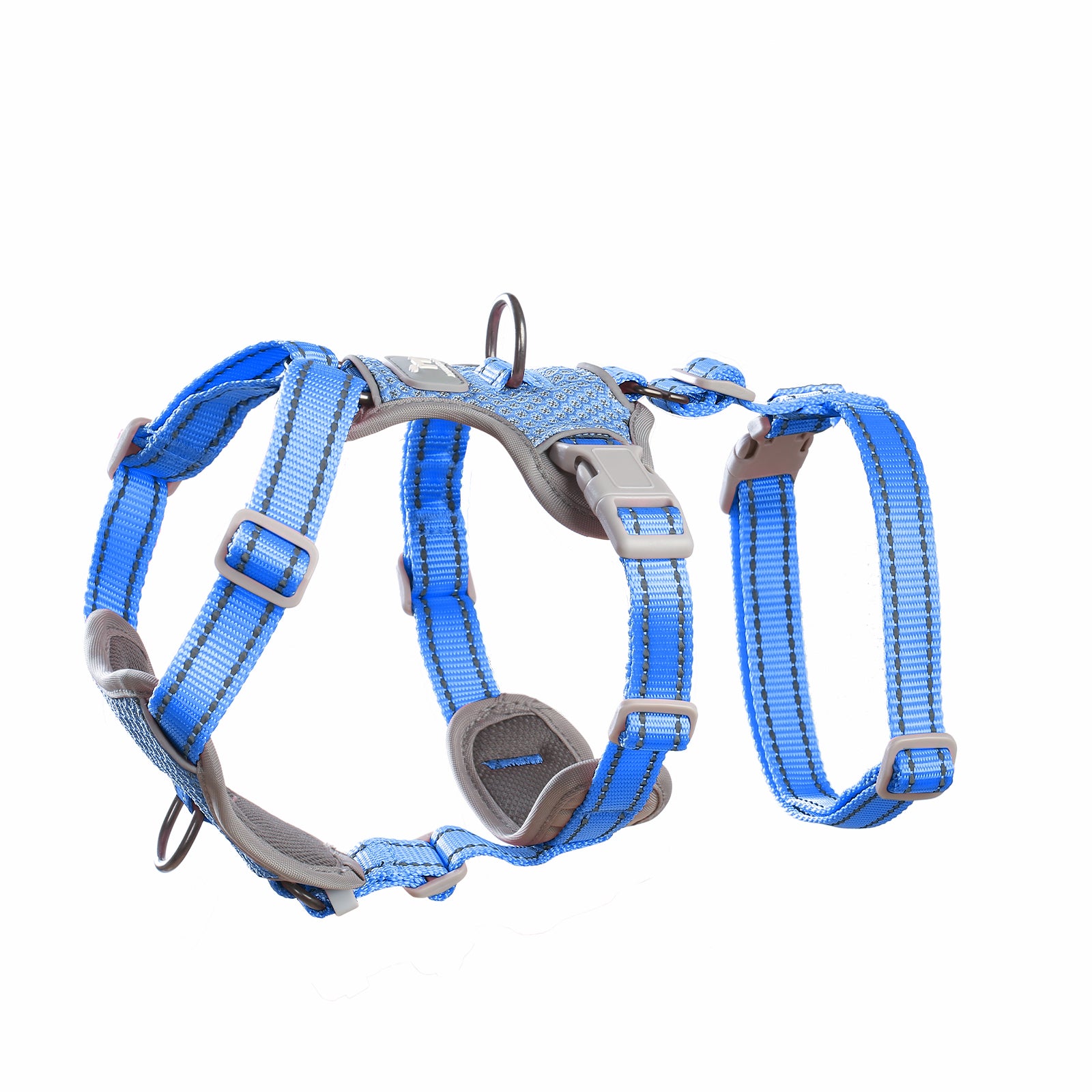 Sea Blue Two-in-OneGuard Reflective escape-resistant dog harness product image