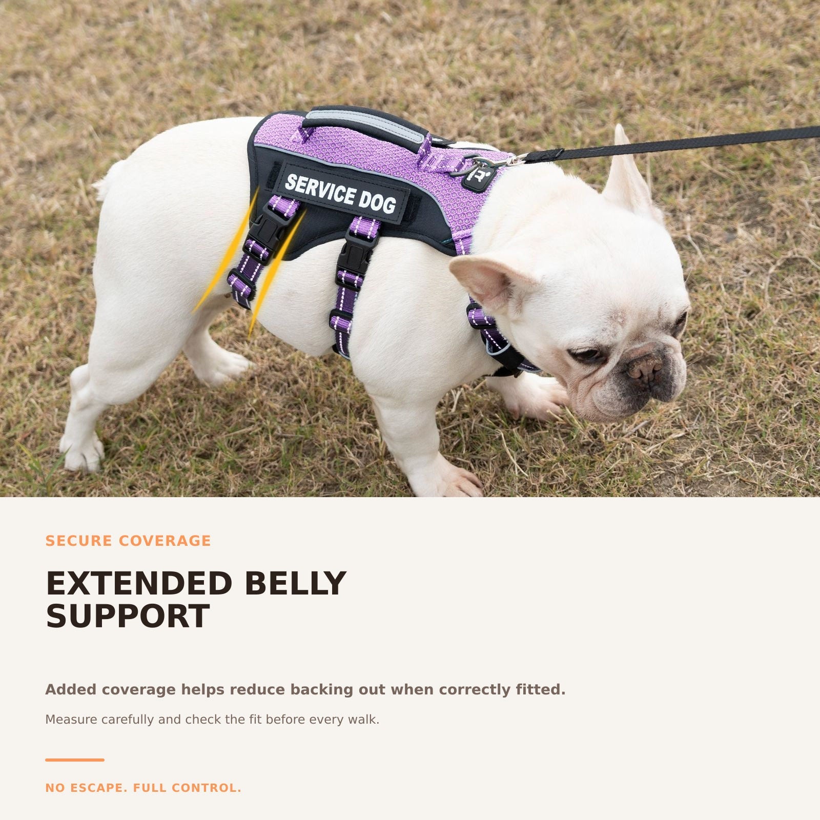 GuardPatchPro Reflective Lavender Purple dog harness #color_lavender purple