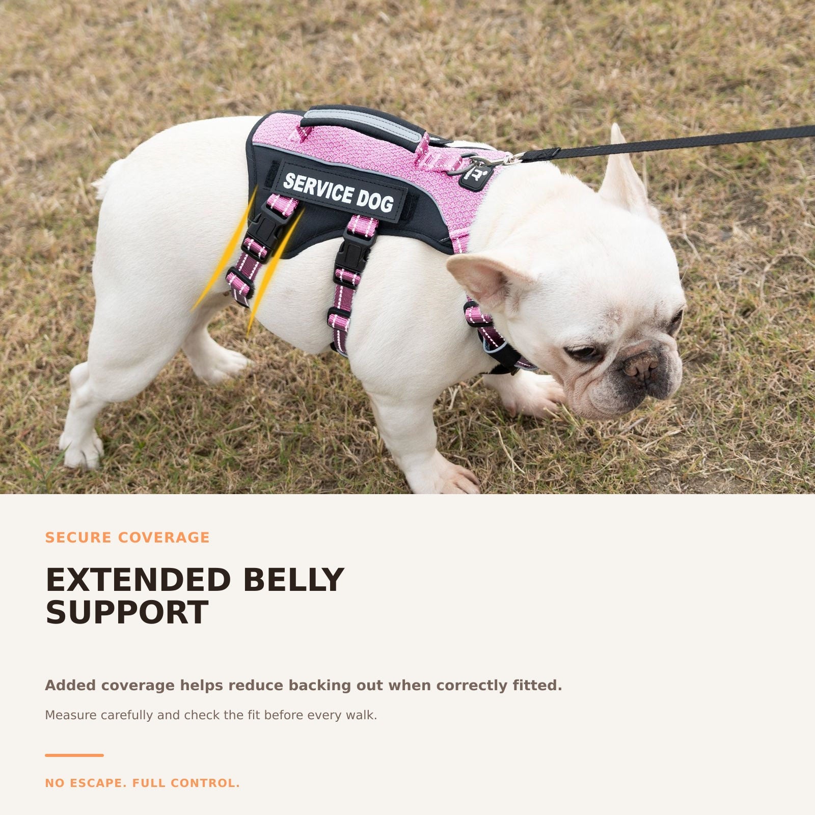 GuardPatchPro Reflective Pink dog harness #color_pink