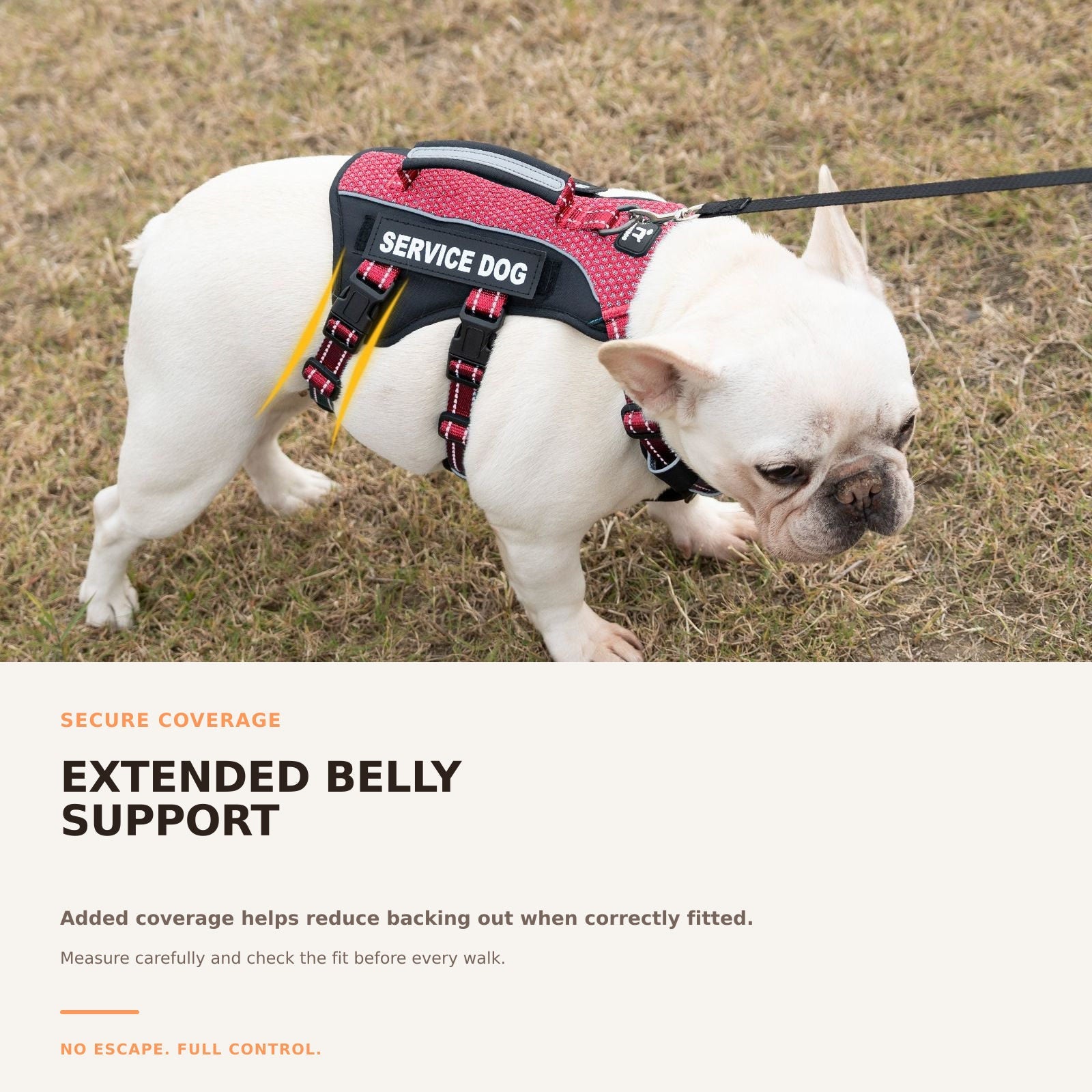 GuardPatchPro Reflective Red dog harness #color_red