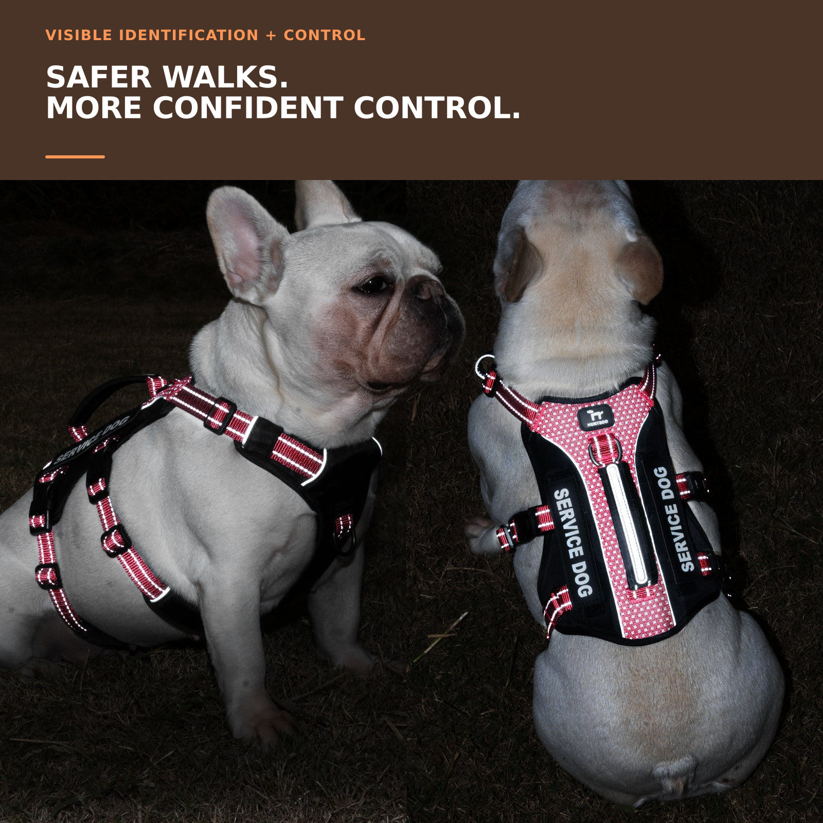 GuardPatchPro Reflective Red dog harness #color_red