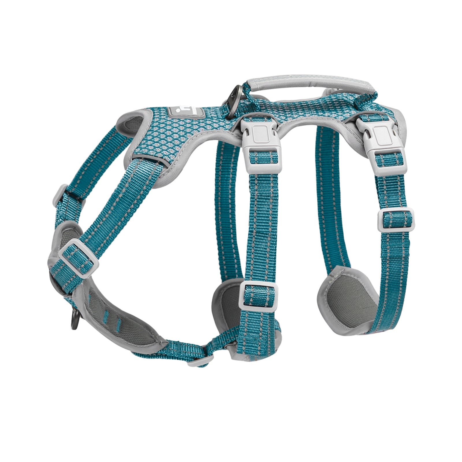 Huntboo HalfGuardian Reflective escape-resistant dog harness in Teal