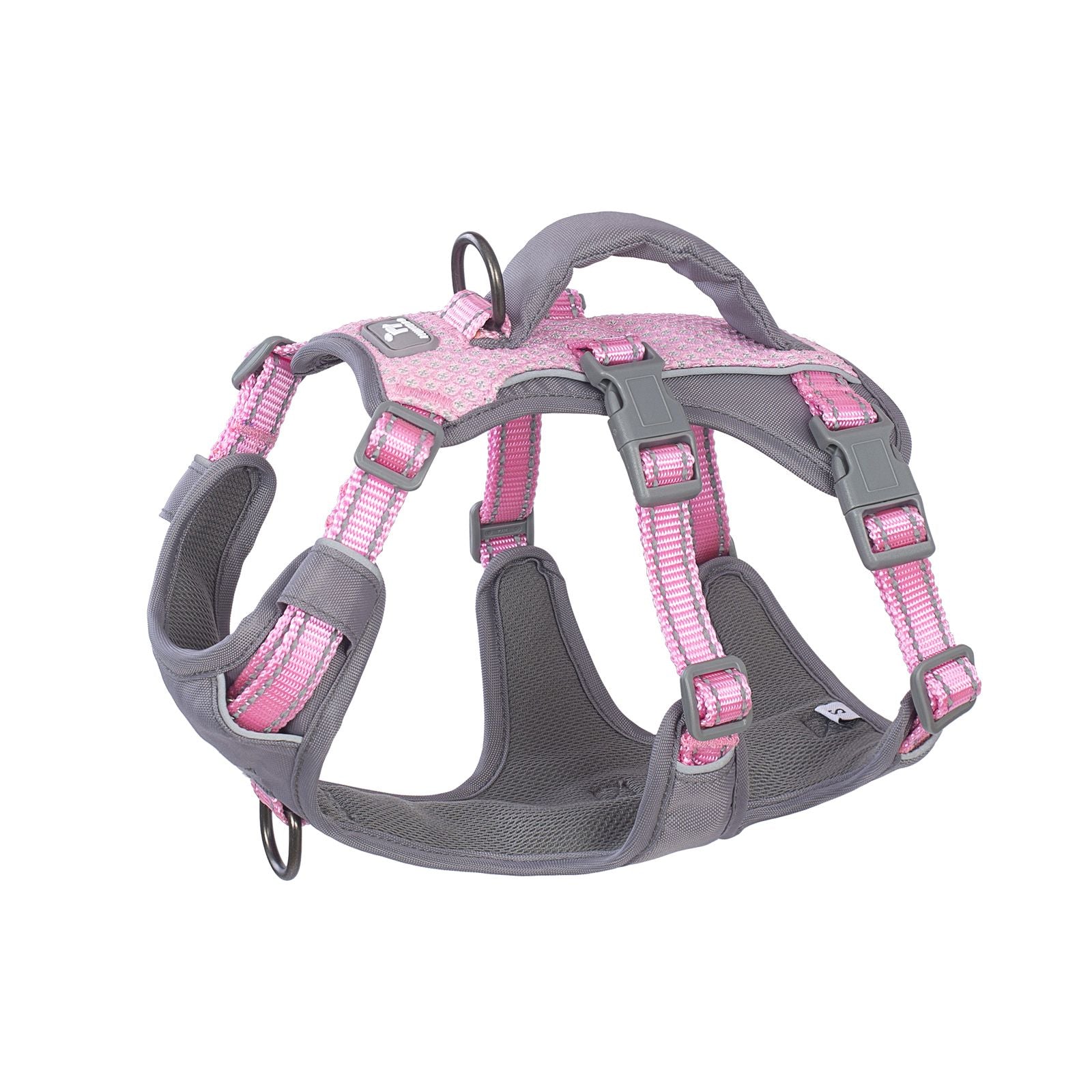 AllShieldPro™ Reflective Dog Harness with Handle Light Pink