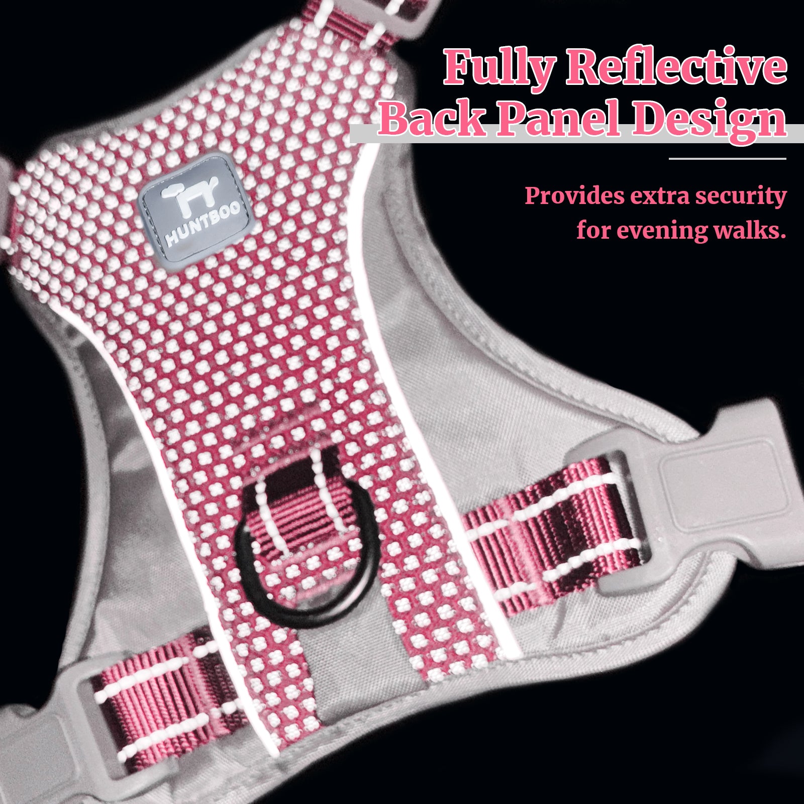 LiteTrail™ Reflective No Pull Dog Harness Pink