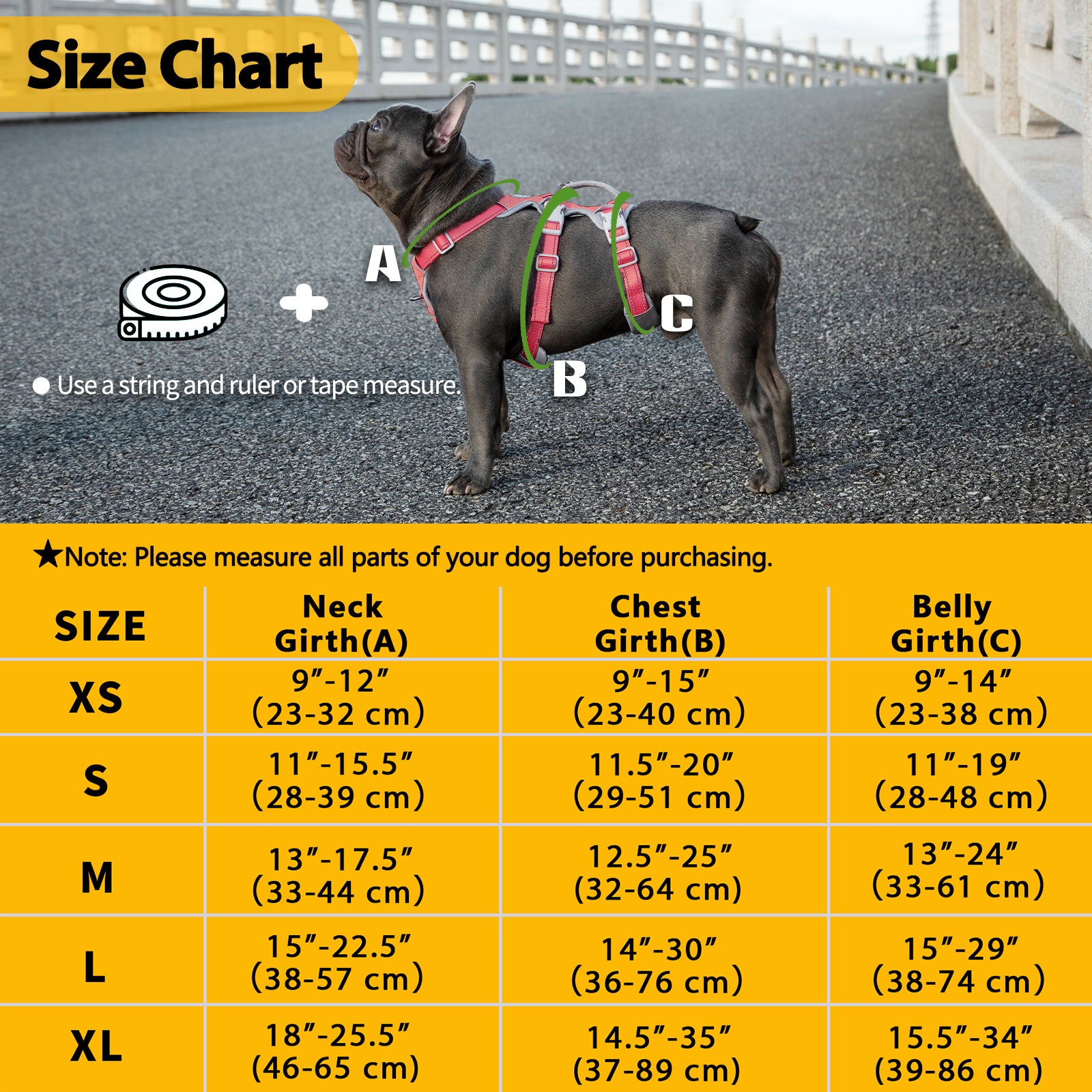 HalfGuardian™ Reflective Escape Proof Dog Harness Red