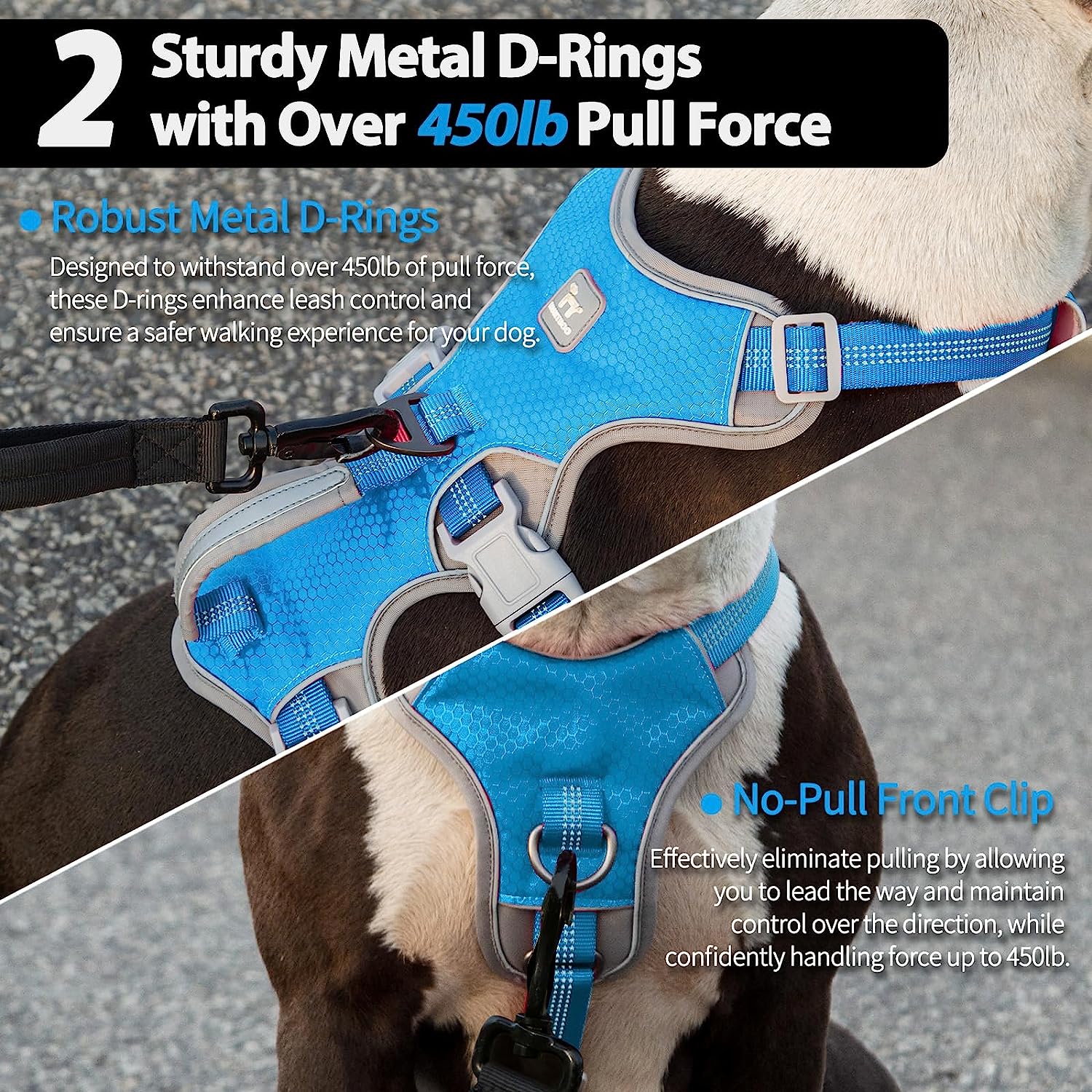 HalfGuardian™ Dustproof Escape Proof Dog Harness Blue