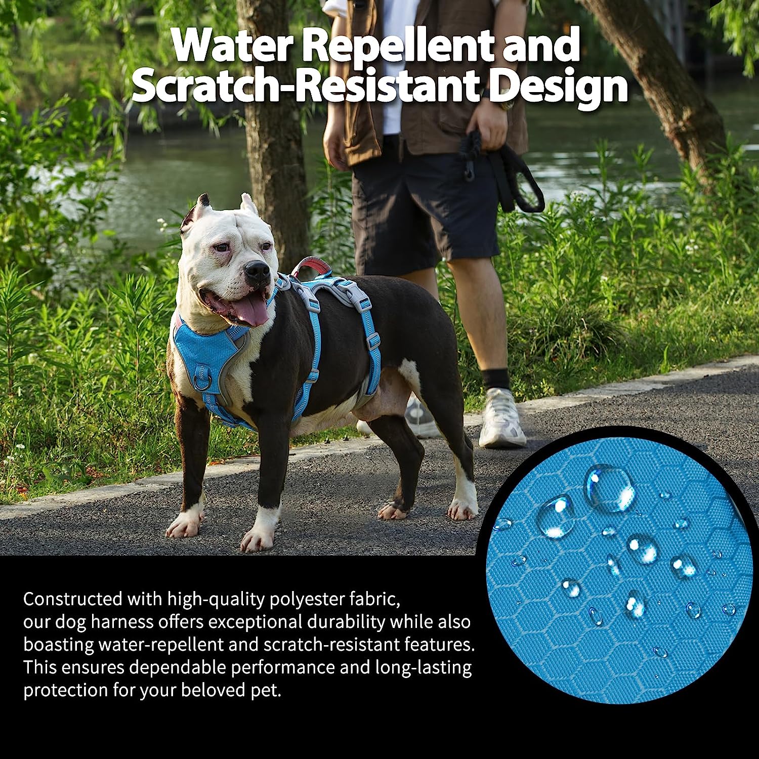 HalfGuardian™ Dustproof Escape Proof Dog Harness Blue