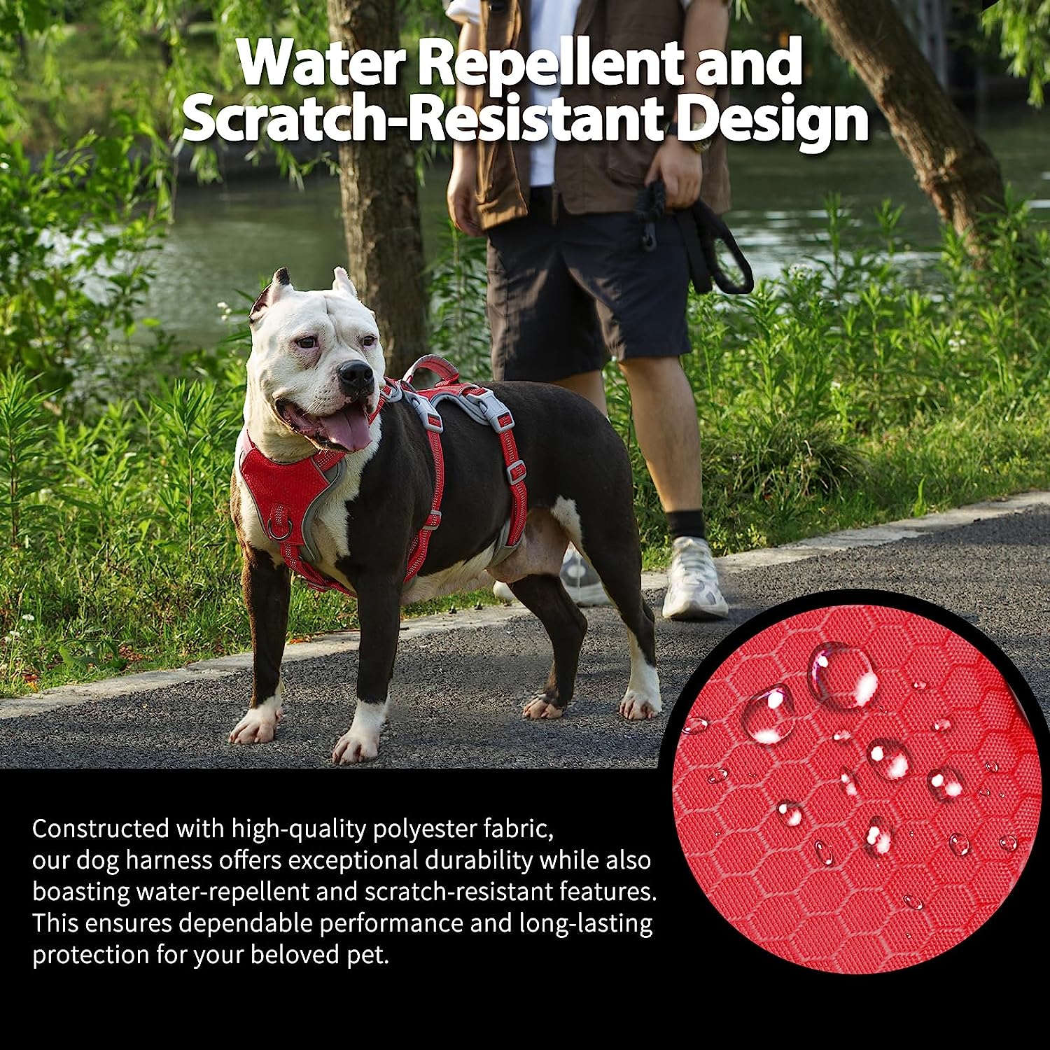HalfGuardian™ Dustproof Escape Proof Dog Harness Red