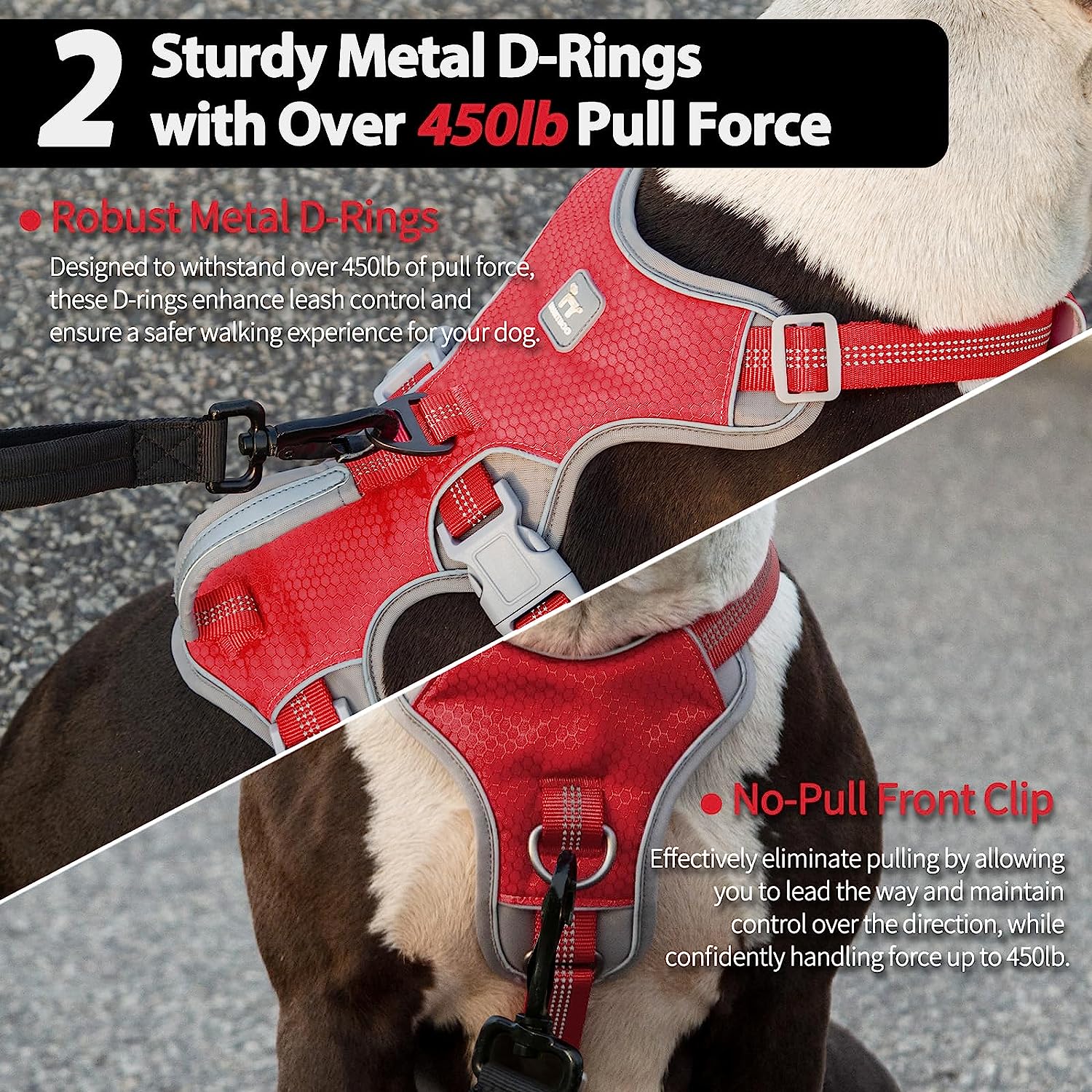 HalfGuardian™ Dustproof Escape Proof Dog Harness Red