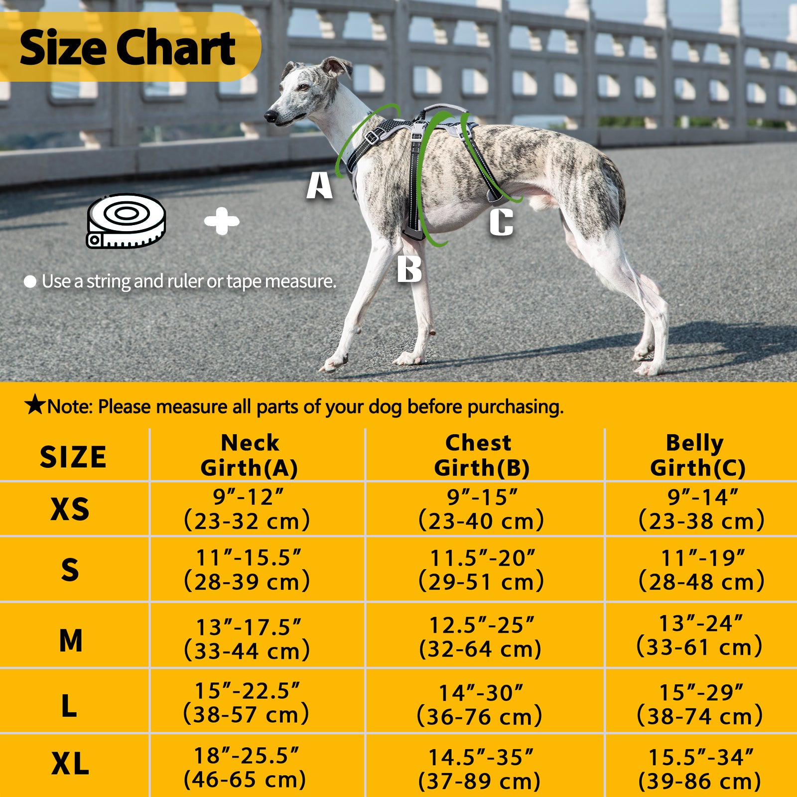 HalfGuardian™ Reflective Escape Proof Dog Harness Static Black