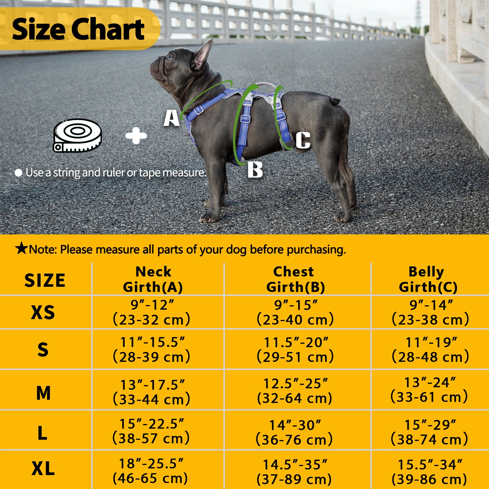 HalfGuardian™ Reflective Escape Proof Dog Harness Tech Blue