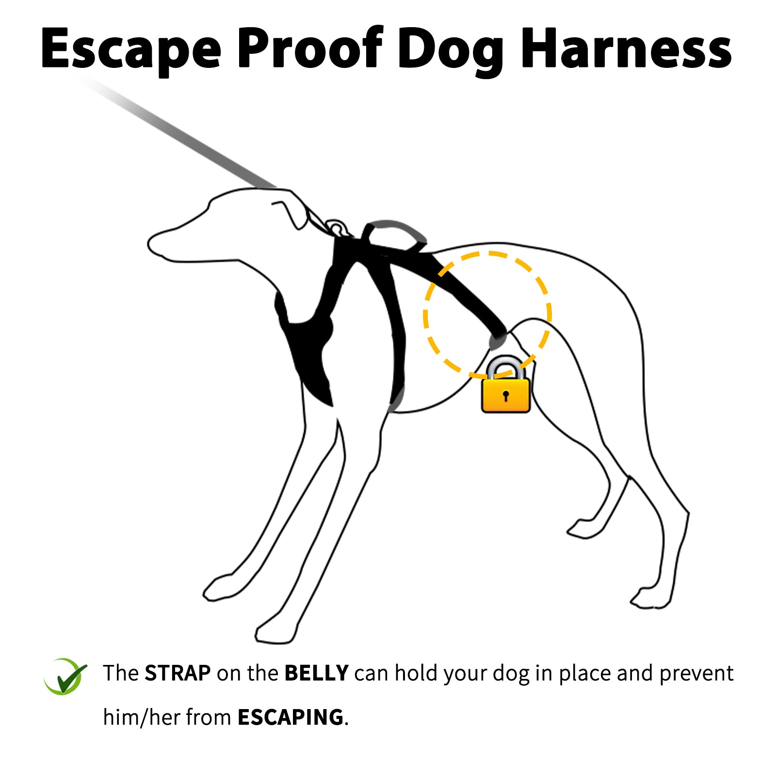 HalfGuardian™ Reflective Escape Proof Dog Harness Light Pink