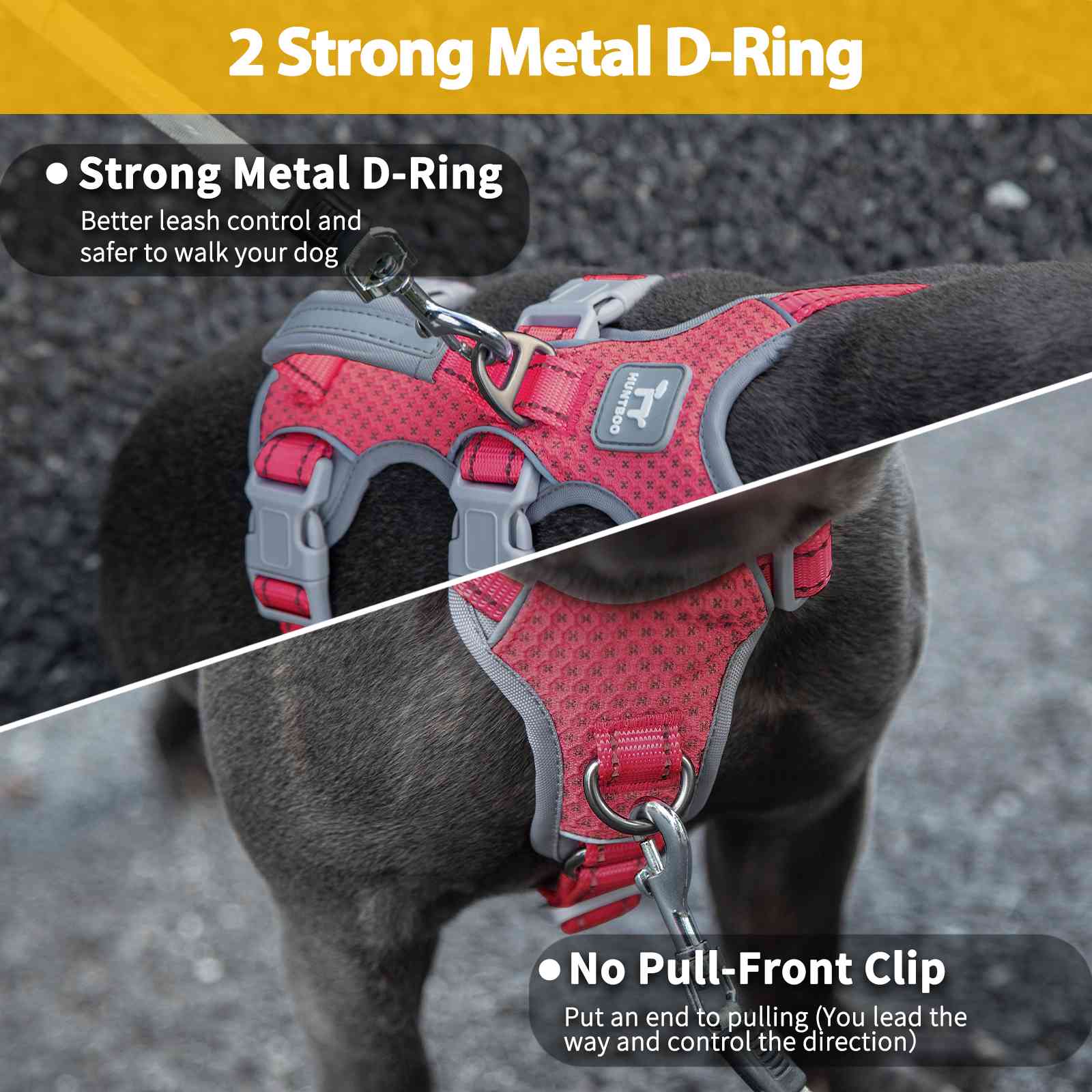 HalfGuardian™ Reflective Escape Proof Dog Harness Red