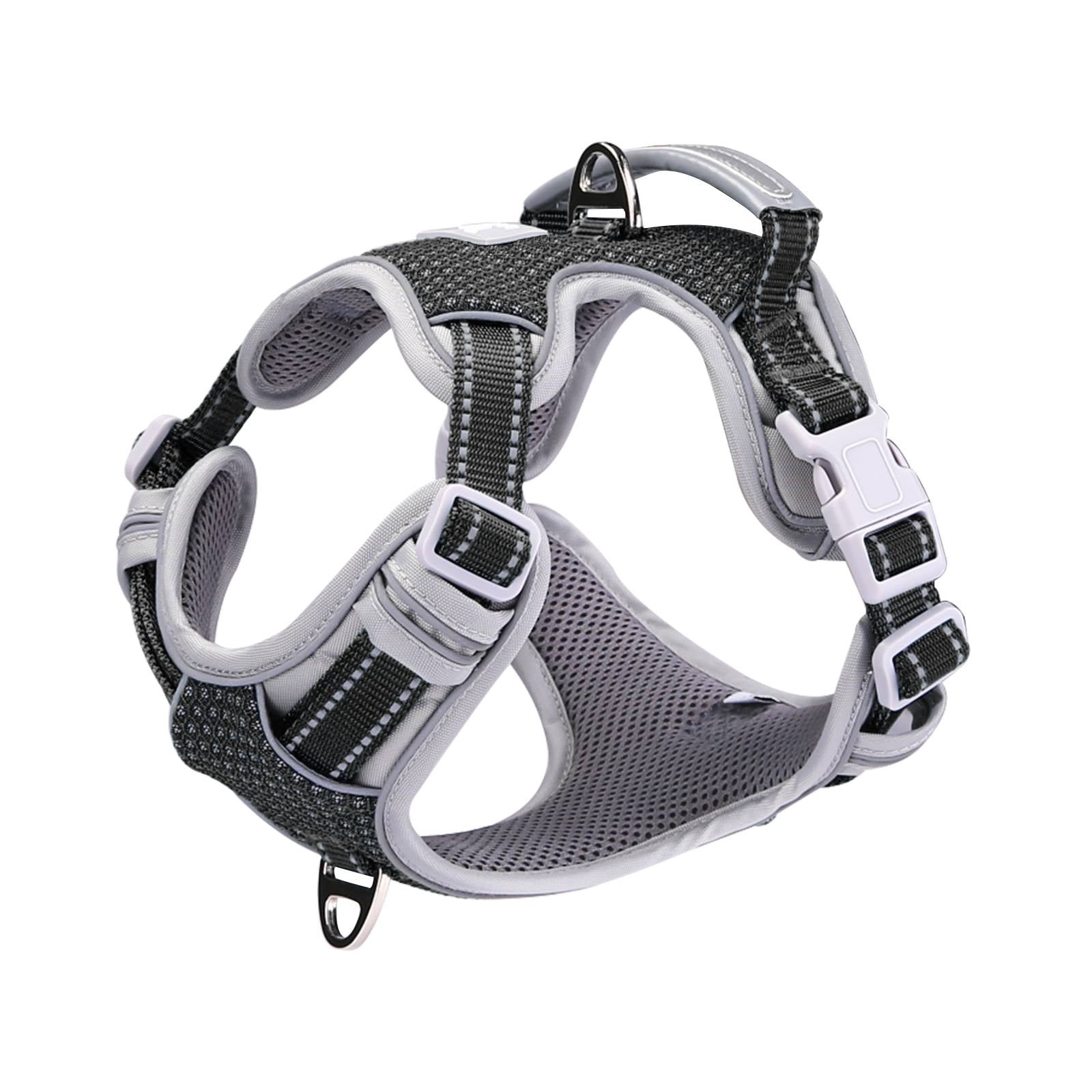 LiteTrail™ Reflective No Pull Dog Harness Black